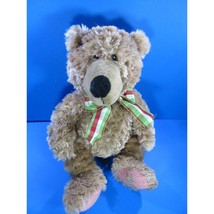 Pier 1 Imports Teddy Bear Caleb 2018 Dated Plush Holiday Christmas 18&quot; - £13.00 GBP