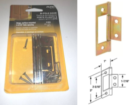 Prime-Line N 6656 Door Hinge, 1&#39;&#39; W x 3&#39;&#39; H Frame Leaf, Steel, Brass, 2-Pack - £5.35 GBP