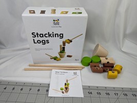 Plan Toys Stacking Logs Wooden Game Strategy Motor Skills - $19.95