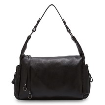 Zency Small Hobos 100% Leather Women Shoulder Bag Charm Purple Handbag Fashion L - £73.96 GBP