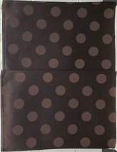 Set of 2 Same Fabric Kitchen Placemats (12&quot;x17&quot;) CIRCLES,POLKA DOTS ON B... - $12.86