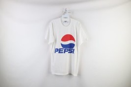 Vintage 90s Pepsi Co Mens Large Spell Out Big Logo Short Sleeve T-Shirt White - £31.24 GBP