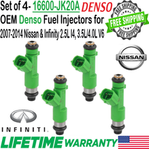 #16600-JK20A OEM 4Pcs Denso Fuel Injectors For 2009, 2010 Infinity M35 3.5L V6 - £65.28 GBP