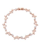 Precious Stars Silvertone or Rose Goldtone Cubic Zirconia Vine Bracelet - $46.00+