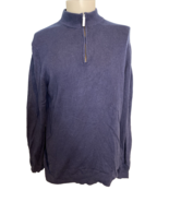 Mizzen + Main Navy Blue Long Sleeve Mock Neck 1/4 Zip Sweater Size XL - $46.90 CAD