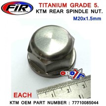 Titanium Mx Rear Axle Nut - M20 X 1.5mm Husqvarna Enduro Te 150I 20-23 - £25.87 GBP