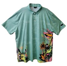 Sunday Swagger Polo Shirt Mens 3XL XXXL Green Tropical Toucan Bird Stret... - €27,20 EUR