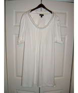Alyx Dress Women&#39;s Short Sleeve Dip Front Dress Size Medium White Dress - £11.60 GBP