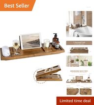 Handcrafted Splash-Resistant Bathtub Tray – The Ultimate Relaxation Esse... - $79.15