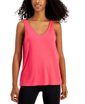 allbrand365 designer Womens Activewear V-Neck Tank Top Large Flamenco Pink - £19.38 GBP