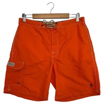 Polo Ralph Lauren Swim Shorts Mens Medium Orange Classic Pony Trunks Lin... - $558.87 MXN