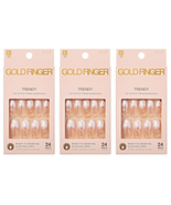 Gold Finger Gel Glam Design Nails (3 PACK) - €14,14 EUR