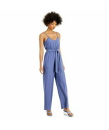MSRP $99 Bar III Shadow Womens Sleeveless Wide-Leg Jumpsuit Blue Size XL - $51.54 CAD