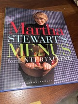 Martha Stewart&#39;s Menus for Entertaining 1994 1st Edition Hardcover Cook  Book - £3.94 GBP