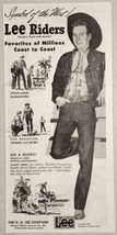 1953? Print Ad Lee Riders Cowboy Pants &amp; Blue Jean Jackets Kansas City,Missouri - £11.98 GBP