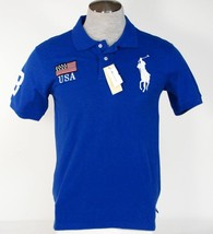 Ralph Lauren United States USA Blue Short Sleeve Polo Shirt Mens Small S... - £109.05 GBP