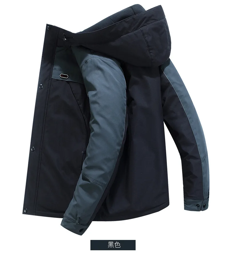 New Jacket Men Coat Waterproof Windbreaker Coats Thick Casual Hooded Mens Cargo  - £297.71 GBP