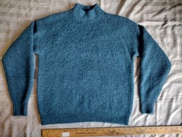 Free Press Women Turquoise Long Sleeve Crew Fluffy Pullover Sweater Size... - €6,01 EUR