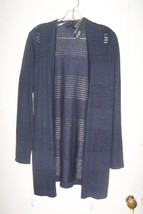 Apt. 9 Midnight Blue &quot;Dark Rhapsody&quot; Coatigan Long Sleeve Sweater Sz M NWT$44 - £28.76 GBP