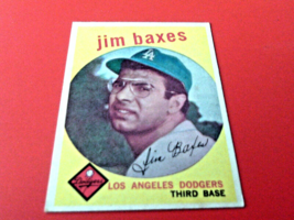 1959 Topps Jim Baxes # 547 Dodgers Baseball Nm / Mint Or Better !! - $34.99