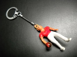 Key Chain Plastic Tan Blonde Bowler with Red Shirt and Tight White Pants - £6.28 GBP