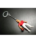 Key Chain Plastic Tan Blonde Bowler with Red Shirt and Tight White Pants - £6.31 GBP