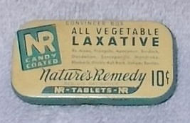 Vintage Natures Remedy NR Laxative 10 Cent Convincer Box Tin  - $7.95