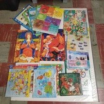 Vintage Children&#39;s Tray Puzzle Lot of 18, Educational, All Complete - £39.04 GBP