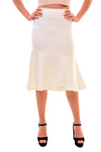 KEEPSAKE Womens Skirt Lighthouse Knit Stylish Elegant Lightweight Ivory Size S - £67.75 GBP