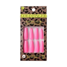 KISS NY GOLD FINGER SOLID COLOR READY-TO-WEAR GEL NAILS GLUE INCLUDED #GC02 - $6.59