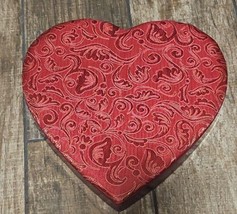 Heart Shaped Empty Russell Stover Candy Box Padded Fabric 10.5” - £4.75 GBP