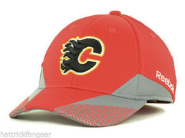 Calgary Flames Reebok M252Z NHL Pro Shape Practice Flex Fit Hockey Cap Hat - £16.48 GBP