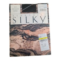 Berkshire Silky Sheer Lycra Leg Control Top Pantyhose FANTASY BLACK Sz 1... - $9.95