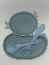 Baby Silicone Suction Bowl With Spoon Feeding Dinner Set for Baby and Toddlers - £11.08 GBP