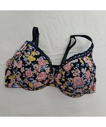 Love Affair Bra 40DD Women&#39;s Underwire Navy Floral Lace - £12.45 GBP