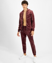 International Concepts Men&#39;s Full Zip Skip Hoodie in Port-Large - $28.97
