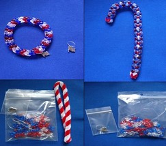 Senior and Kids Christmas Craft Kits Patriotic Candy Cane or Bracelet Re... - £7.11 GBP