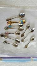 Lot of 10 Collector&#39;s Souvenir Spoons California Rocky Mt Jerusalem and ... - £7.86 GBP