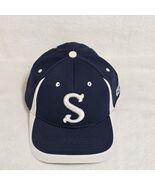 VTG The Game Pro Gametek Embroidered S Men&#39;s 7.5 Baseball Hat Fitted Blu... - $533.76 MXN