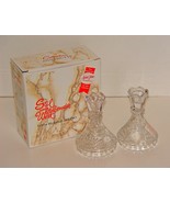 Lead Crystal Anna Hutte Bleikristall Candlesticks Germany NIB  - £20.84 GBP