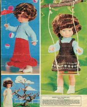 Vintage knitting pattern for 12 inch dolls From a Womans Weekly Magazine... - $2.15