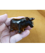 Y-COW-707 Tiger&#39;s eye Jersey COW dairy gemstone figurine CARVING stone l... - £13.78 GBP