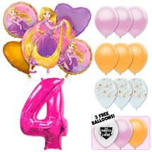 Rapunzel Deluxe Balloon Bouquet - Pink Number 4 - £26.49 GBP