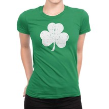 Shamrock Ladies Tee (Big Distressed Design, Irish Green) - £11.08 GBP+