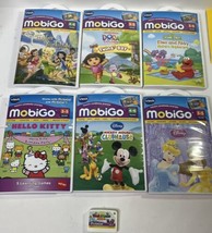 Lot of 7 VTech MobiGo Games - Dora - Elmo & Abby - Mickey - Hello Kitty - £27.00 GBP