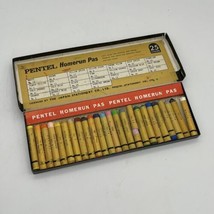 Vintage Pentel Homerun Pas 24 Colors Oil Pastels Regular Size #HP-24 Taiwan - $19.64
