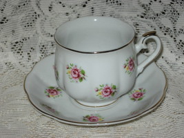  Extra Touch- FTD- Rose Teacup Set- Porcelain- Vintage- Japan - £6.43 GBP