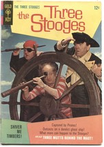 Three Stooges #33-1967-SLAPSTICK Wacky HUMOR-PHOTO COVER-GOLD Key - £26.67 GBP