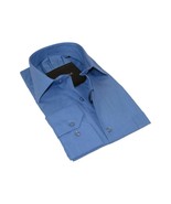 Men&#39;s Shirt Hankie CASILA Turkey Cotton Blend Long Sleeves 501770-46 Blu... - €34,49 EUR