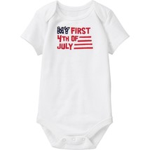 NWT Gymboree 1st 4th of July Baby Boys Girls Short Sleeve Bodysuit 0-3 Months - £7.18 GBP